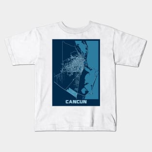 Cancun - Mexico Peace City Map Kids T-Shirt